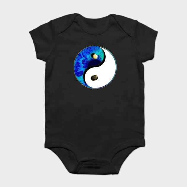 Ying Yang Blue Moves Baby Bodysuit by crunchysqueak